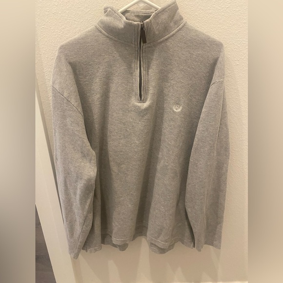 Men’s Chaps classic fit quarter zip grey knit sweater - size x-large - Picture 7 of 10